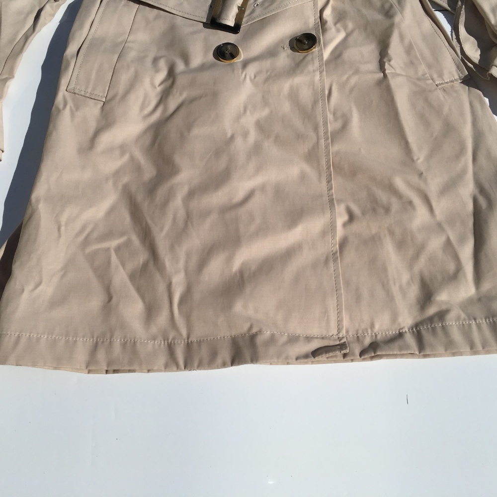 Tahari Stella Ruffled Trench Coat - Picture 3 of 8